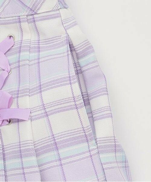 mezzo piano / メゾピアノ ミニ・ひざ丈スカート | ★チェックプリーツ レースアップスカート | 詳細4