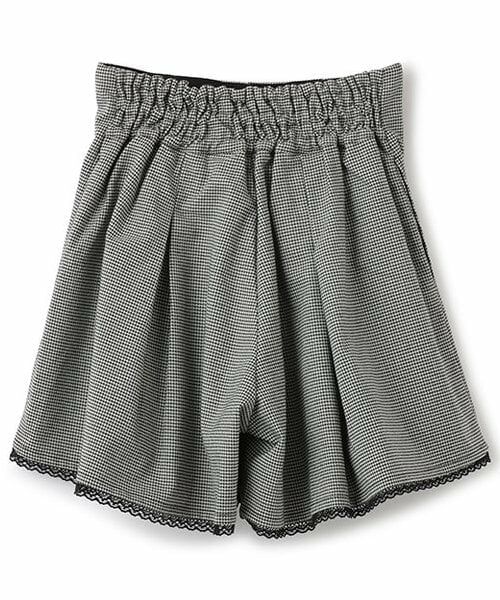mezzo piano / メゾピアノ ショート・ハーフ・半端丈パンツ | 【人気商品再入荷】【直営店で取り扱い無し】クマ刺しゅうレースアップ　キュロットスカート | 詳細1