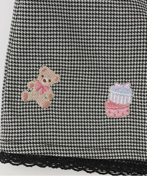 mezzo piano / メゾピアノ ショート・ハーフ・半端丈パンツ | 【人気商品再入荷】【直営店で取り扱い無し】クマ刺しゅうレースアップ　キュロットスカート | 詳細5