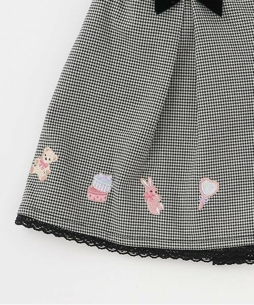 mezzo piano / メゾピアノ ショート・ハーフ・半端丈パンツ | 【人気商品再入荷】【直営店で取り扱い無し】クマ刺しゅうレースアップ　キュロットスカート | 詳細9