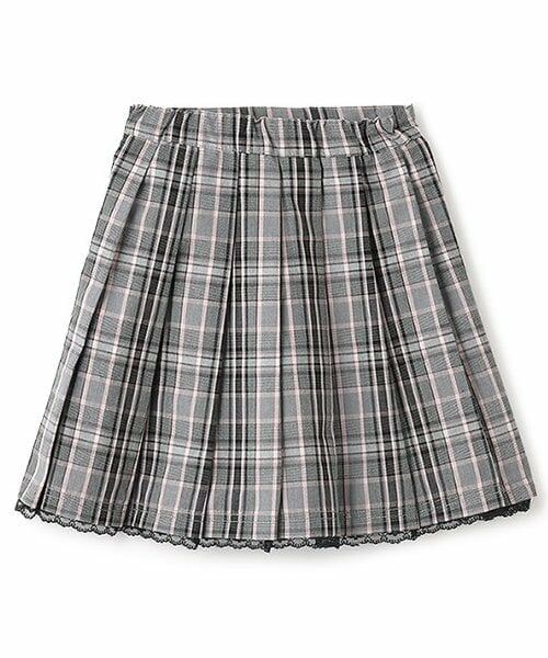 mezzo piano / メゾピアノ ミニ・ひざ丈スカート | 【人気商品再入荷】【直営店で取り扱い無し】ハートポーチつきチェックプリーツスカート | 詳細1