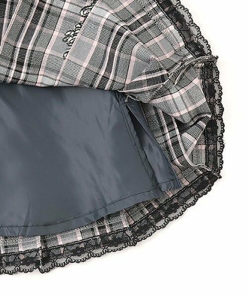 mezzo piano / メゾピアノ ミニ・ひざ丈スカート | 【人気商品再入荷】【直営店で取り扱い無し】ハートポーチつきチェックプリーツスカート | 詳細10
