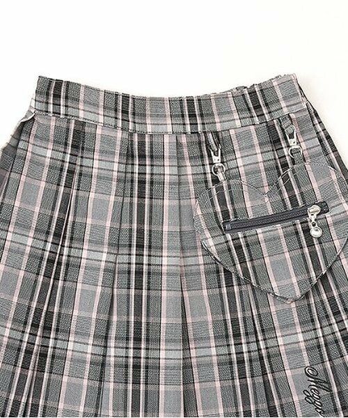 mezzo piano / メゾピアノ ミニ・ひざ丈スカート | 【人気商品再入荷】【直営店で取り扱い無し】ハートポーチつきチェックプリーツスカート | 詳細2