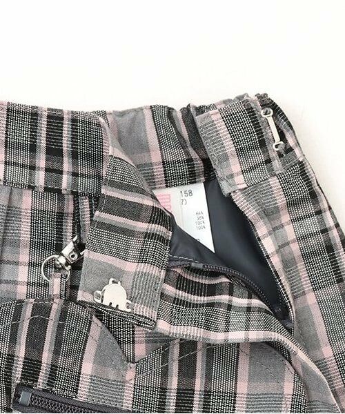 mezzo piano / メゾピアノ ミニ・ひざ丈スカート | 【人気商品再入荷】【直営店で取り扱い無し】ハートポーチつきチェックプリーツスカート | 詳細4
