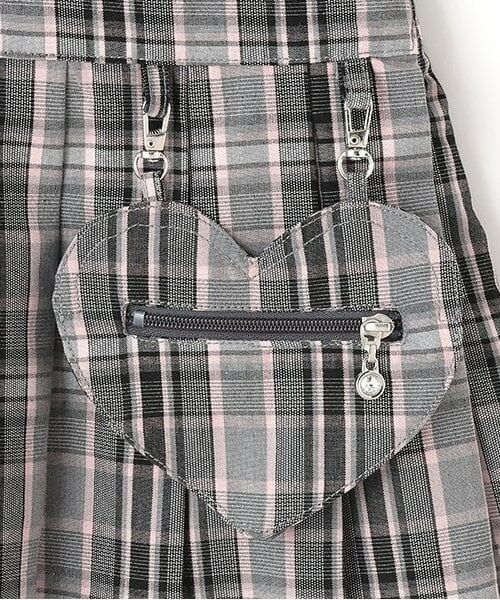 mezzo piano / メゾピアノ ミニ・ひざ丈スカート | 【人気商品再入荷】【直営店で取り扱い無し】ハートポーチつきチェックプリーツスカート | 詳細5