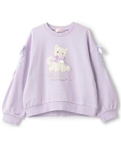 mezzo piano / メゾピアノ スウェット | 【人気商品再入荷】【直営店で取り扱い無し】ぬいぐるみレースアップトレーナー