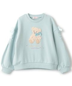 mezzo piano / メゾピアノ スウェット | 【人気商品再入荷】【直営店で取り扱い無し】ぬいぐるみレースアップトレーナー