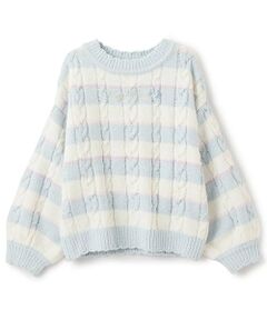 【人気商品再入荷】【直営店で取り扱い無し】ボーダーモールニット　プルオーバー