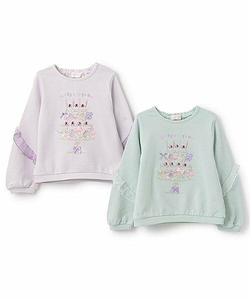 mezzo piano / メゾピアノ スウェット | ★切替フリル　ケーキトレーナー | 詳細8