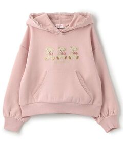 mezzo piano / メゾピアノ パーカー | 【人気商品再入荷】【直営店で取り扱い無し】クマアップリケ　パーカ