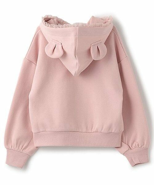 mezzo piano / メゾピアノ パーカー | 【人気商品再入荷】【直営店で取り扱い無し】クマアップリケ　パーカ | 詳細1