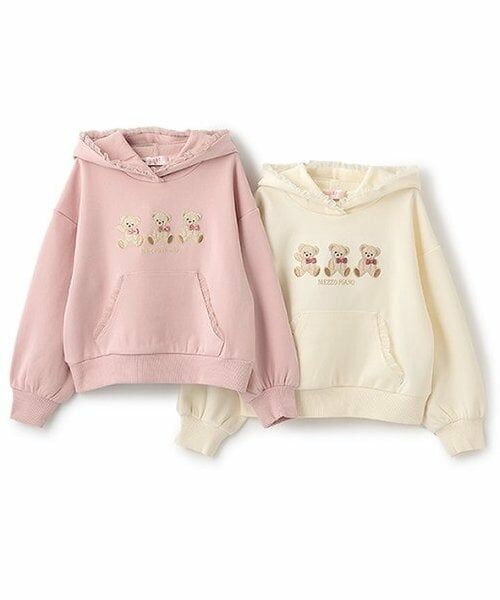 mezzo piano / メゾピアノ パーカー | 【人気商品再入荷】【直営店で取り扱い無し】クマアップリケ　パーカ | 詳細7