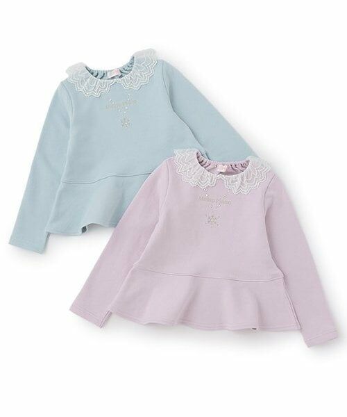 mezzo piano / メゾピアノ スウェット | 【人気商品再入荷】【直営店で取り扱い無し】雪の結晶ネックレス刺しゅう　トレーナー | 詳細8