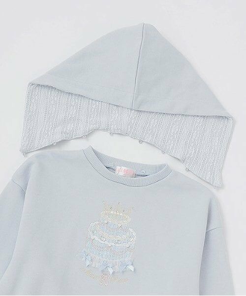 mezzo piano / メゾピアノ パーカー | 【人気商品再入荷】【直営店で取り扱い無し】ティアラケーキ　パーカ | 詳細3