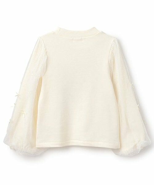 mezzo piano / メゾピアノ スウェット | 【人気商品再入荷】【直営店で取り扱い無し】袖チュール　ユニコーントレーナー | 詳細1