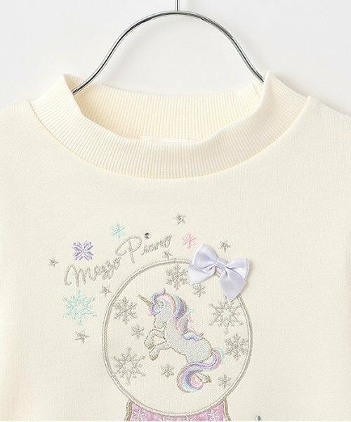 mezzo piano / メゾピアノ スウェット | 【人気商品再入荷】【直営店で取り扱い無し】袖チュール　ユニコーントレーナー | 詳細2