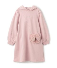 mezzo piano / メゾピアノ ミニ丈・ひざ丈ワンピース | 【人気商品再入荷】【直営店で取り扱い無し】ウサギポシェット　カットワンピース