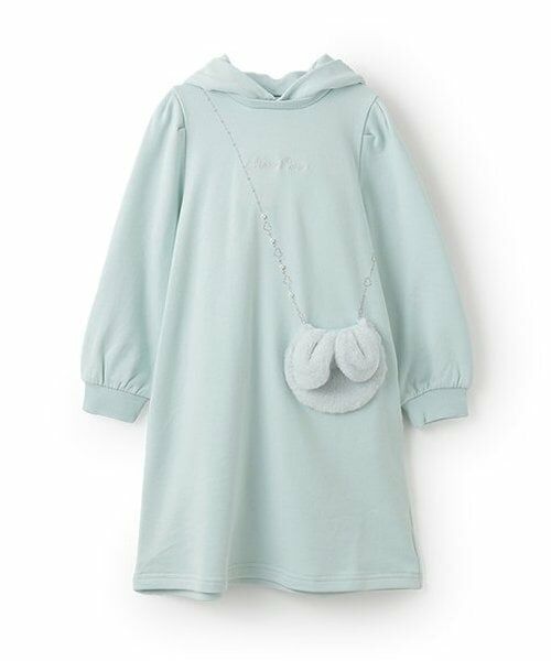 mezzo piano / メゾピアノ ミニ丈・ひざ丈ワンピース | 【人気商品再入荷】【直営店で取り扱い無し】ウサギポシェット　カットワンピース（ミント）