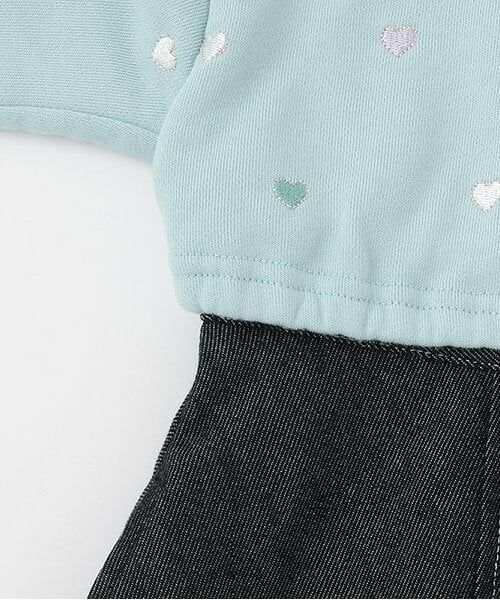 mezzo piano / メゾピアノ ミニ丈・ひざ丈ワンピース | 【人気商品再入荷】【直営店で取り扱い無し】プチハート刺しゅう　ドッキングワンピース | 詳細6