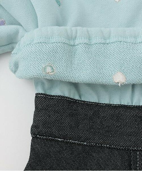 mezzo piano / メゾピアノ ミニ丈・ひざ丈ワンピース | 【人気商品再入荷】【直営店で取り扱い無し】プチハート刺しゅう　ドッキングワンピース | 詳細7