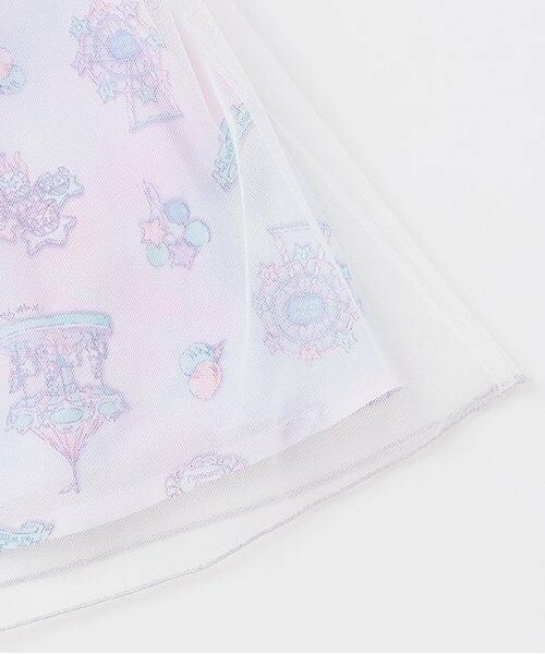 mezzo piano / メゾピアノ ミニ丈・ひざ丈ワンピース | 【人気商品再入荷】【直営店で取り扱い無し】遊園地柄　ドッキングワンピース | 詳細6