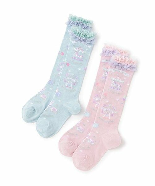 mezzo piano / メゾピアノ ソックス | ★遊園地柄　ハイソックス | 詳細6