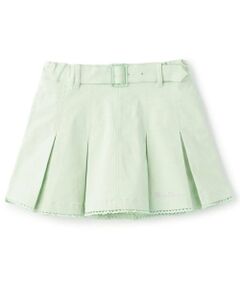 mezzo piano / メゾピアノ ショート・ハーフ・半端丈パンツ | 【人気商品再入荷】【直営店で取り扱い無し】太ベルト　ボックスプリーツ　スカパン