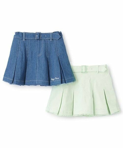 mezzo piano / メゾピアノ ショート・ハーフ・半端丈パンツ | 【人気商品再入荷】【直営店で取り扱い無し】太ベルト　ボックスプリーツ　スカパン | 詳細9