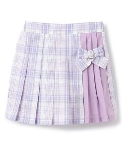 mezzo piano / メゾピアノ ショート・ハーフ・半端丈パンツ | 【人気商品再入荷】【直営店で取り扱い無し】チェック切替　プリーツスカパン