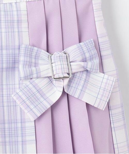 mezzo piano / メゾピアノ ショート・ハーフ・半端丈パンツ | 【人気商品再入荷】【直営店で取り扱い無し】チェック切替　プリーツスカパン | 詳細5