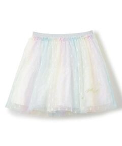 mezzo piano / メゾピアノ ミニ・ひざ丈スカート | 【人気商品再入荷】【直営店で取り扱い無し】グラデーション星チュール　スカート