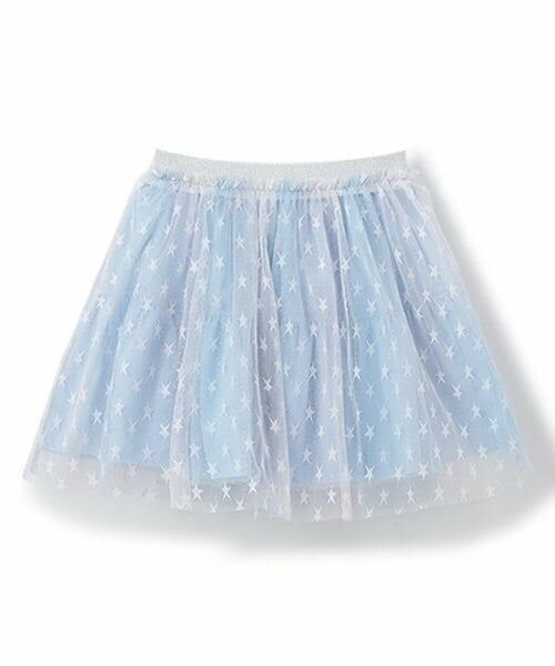 mezzo piano / メゾピアノ ミニ・ひざ丈スカート | 【人気商品再入荷】【直営店で取り扱い無し】グラデーション星チュール スカート | 詳細1