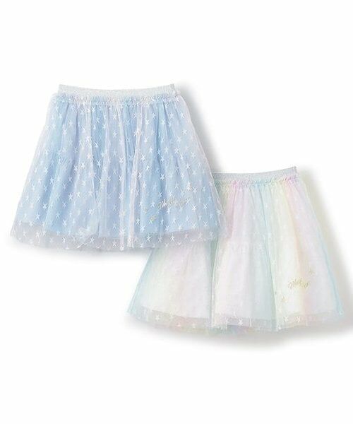 mezzo piano / メゾピアノ ミニ・ひざ丈スカート | 【人気商品再入荷】【直営店で取り扱い無し】グラデーション星チュール スカート | 詳細8