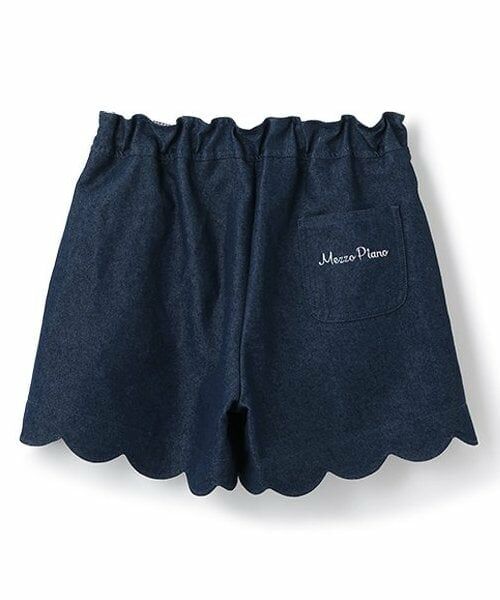 mezzo piano / メゾピアノ ショート・ハーフ・半端丈パンツ | 【人気商品再入荷】【直営店で取り扱い無し】フロントZIP　裾スカラップ星刺しゅうショートパンツ | 詳細1