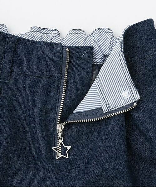 mezzo piano / メゾピアノ ショート・ハーフ・半端丈パンツ | 【人気商品再入荷】【直営店で取り扱い無し】フロントZIP　裾スカラップ星刺しゅうショートパンツ | 詳細4