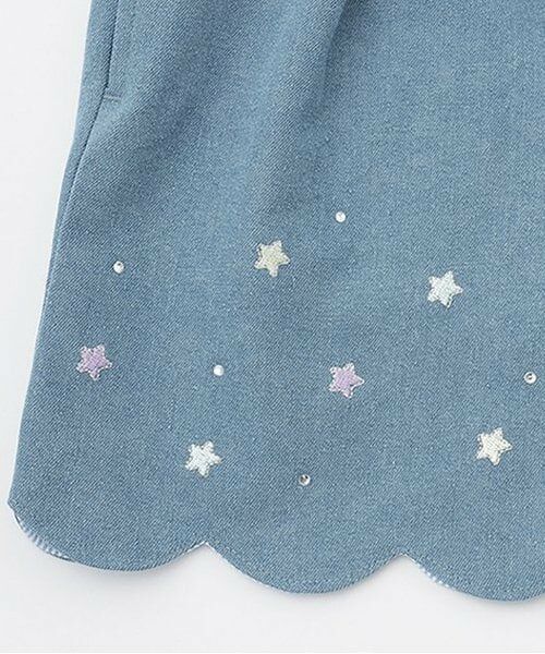 mezzo piano / メゾピアノ ショート・ハーフ・半端丈パンツ | 【人気商品再入荷】【直営店で取り扱い無し】フロントZIP　裾スカラップ星刺しゅうショートパンツ | 詳細6