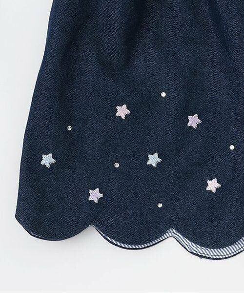 mezzo piano / メゾピアノ ショート・ハーフ・半端丈パンツ | 【人気商品再入荷】【直営店で取り扱い無し】フロントZIP　裾スカラップ星刺しゅうショートパンツ | 詳細7