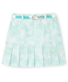 mezzo piano / メゾピアノ ショート・ハーフ・半端丈パンツ | 【人気商品再入荷】【直営店で取り扱い無し】タイダイ風裾プリーツスカパン