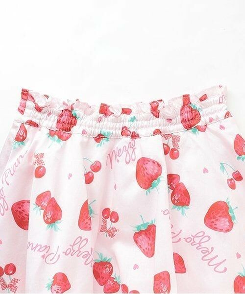 mezzo piano / メゾピアノ ミニ・ひざ丈スカート | 【人気商品再入荷】【直営店で取り扱い無し】イチゴ柄フレアスカート | 詳細2
