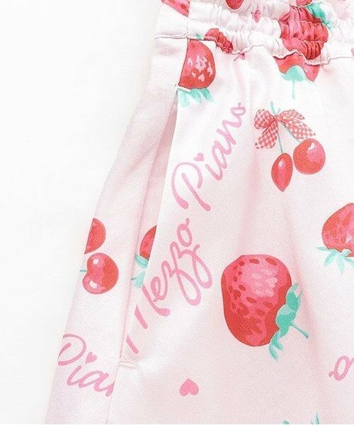 mezzo piano / メゾピアノ ミニ・ひざ丈スカート | 【人気商品再入荷】【直営店で取り扱い無し】イチゴ柄フレアスカート | 詳細4