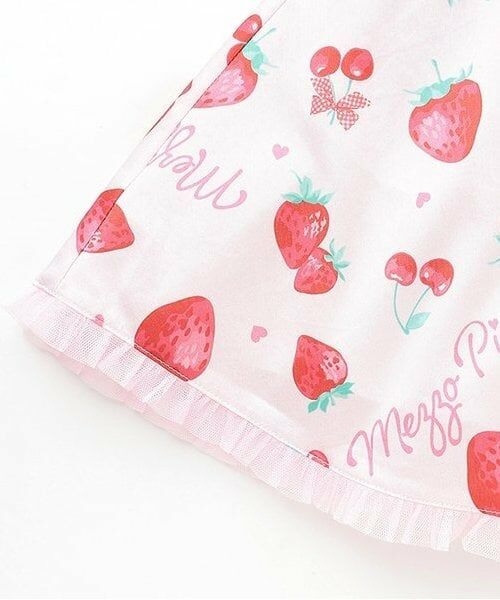 mezzo piano / メゾピアノ ミニ・ひざ丈スカート | 【人気商品再入荷】【直営店で取り扱い無し】イチゴ柄フレアスカート | 詳細5