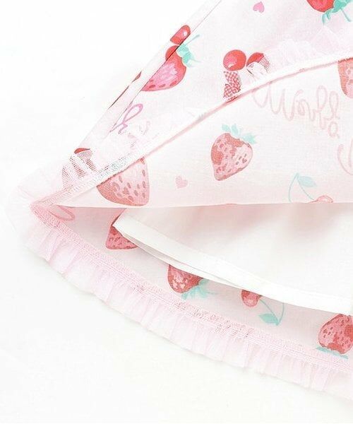 mezzo piano / メゾピアノ ミニ・ひざ丈スカート | 【人気商品再入荷】【直営店で取り扱い無し】イチゴ柄フレアスカート | 詳細6