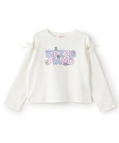 mezzo piano / メゾピアノ Tシャツ | 【人気商品再入荷】【直営店で取り扱い無し】ぬいぐるみロゴ　長袖Tシャツ