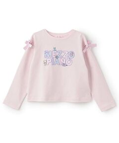 mezzo piano / メゾピアノ Tシャツ | 【人気商品再入荷】【直営店で取り扱い無し】ぬいぐるみロゴ　長袖Tシャツ