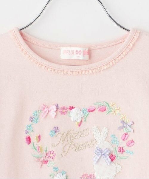 mezzo piano / メゾピアノ Tシャツ | 【人気商品再入荷】【直営店で取り扱い無し】花ハートうさぎ長袖Ｔシャツ | 詳細2