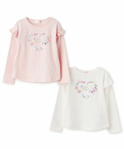 mezzo piano / メゾピアノ Tシャツ | 【人気商品再入荷】【直営店で取り扱い無し】花ハートうさぎ長袖Ｔシャツ | 詳細7