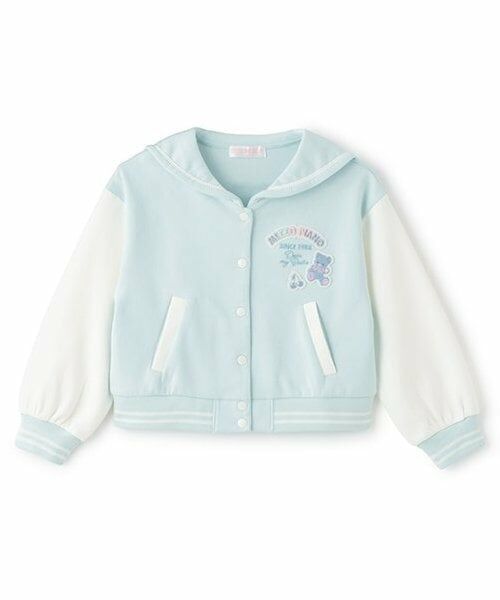 mezzo piano / メゾピアノ カーディガン・ボレロ | 【人気商品再入荷】【直営店で取り扱い無し】セーラーカラー　カットスタジャン（ミント）