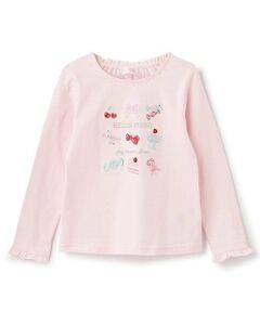 mezzo piano / メゾピアノ Tシャツ | 【人気商品再入荷】【直営店で取り扱い無し】イチゴスウィーツ長袖Tシャツ