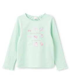 mezzo piano / メゾピアノ Tシャツ | 【人気商品再入荷】【直営店で取り扱い無し】イチゴスウィーツ長袖Tシャツ
