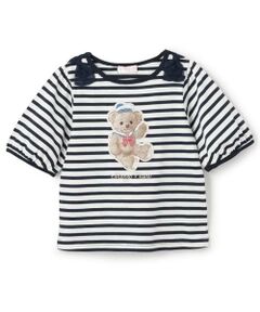 mezzo piano / メゾピアノ Tシャツ | 【人気商品再入荷】【直営店で取り扱い無し】マリンくま　5分袖Tシャツ